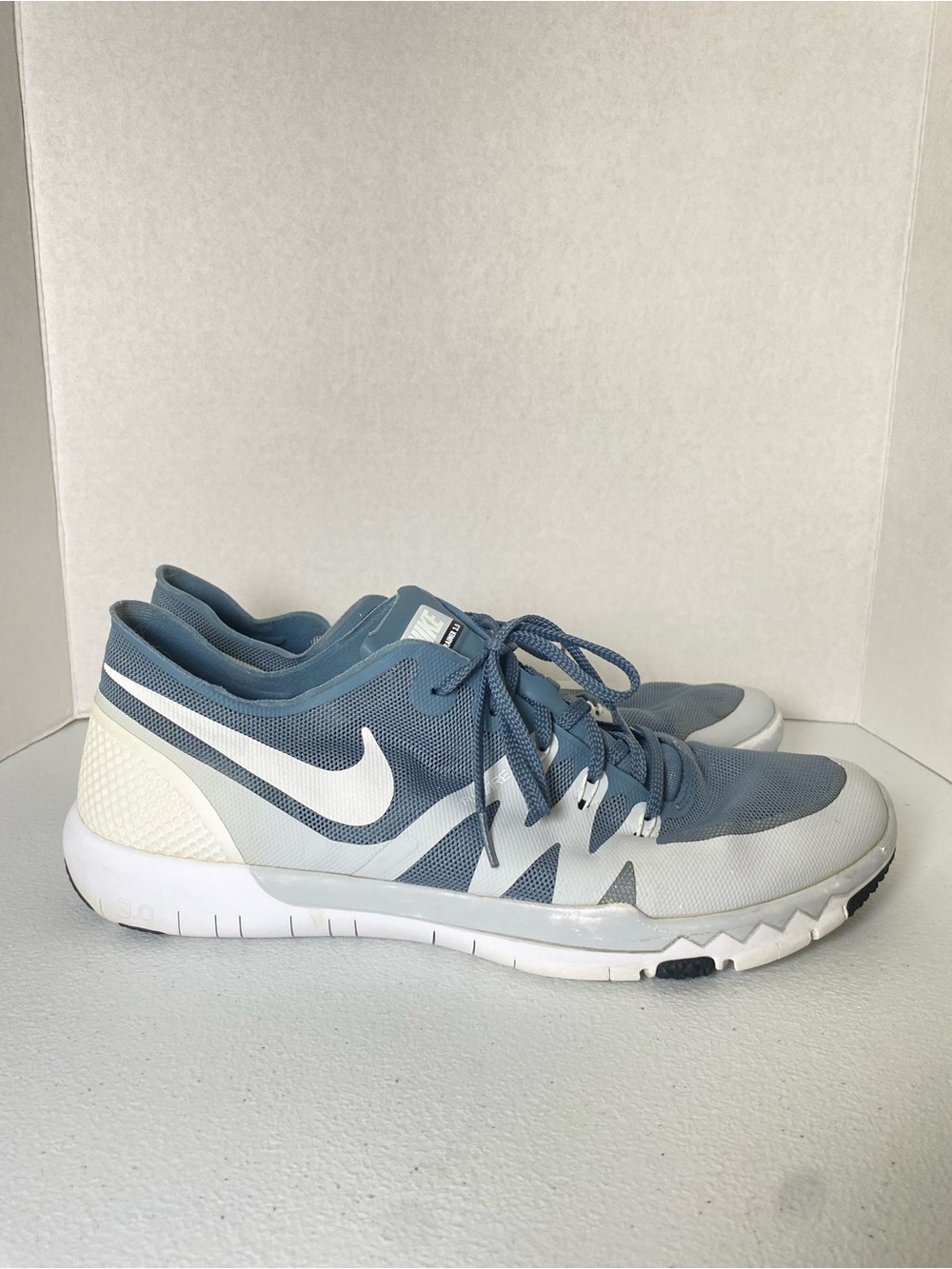 Nike Free Trainer 3.0 Flywire Mens size 14 Blue/wht Athletic Sneaker 705270-456